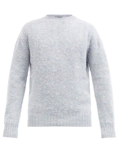 Matchesfashion.com Howlin' - Crew-neck Wool Sweater - Mens - Blue Multi