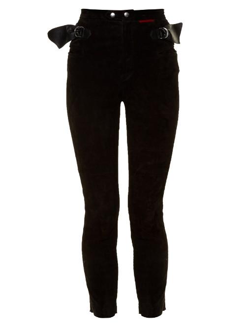 Isabel Marant Gabe Skinny-leg Suede Trousers