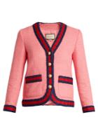 Gucci Contrast-trim Cotton-blend Tweed Jacket
