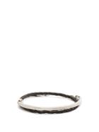 Title Of Work Leather And Sterling-silver Wraparound Bracelet