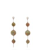 Matchesfashion.com Burberry - Marbled Drop Earrings - Womens - Multi