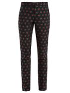 Gucci Rose Fil Coupe Slim-leg Cotton-blend Trousers