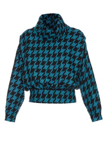 A.w.a.k.e. Punk Roll-neck Hound's-tooth Knitted Sweater