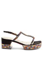 Gucci Mira Crystal-embellished Suede Sandals