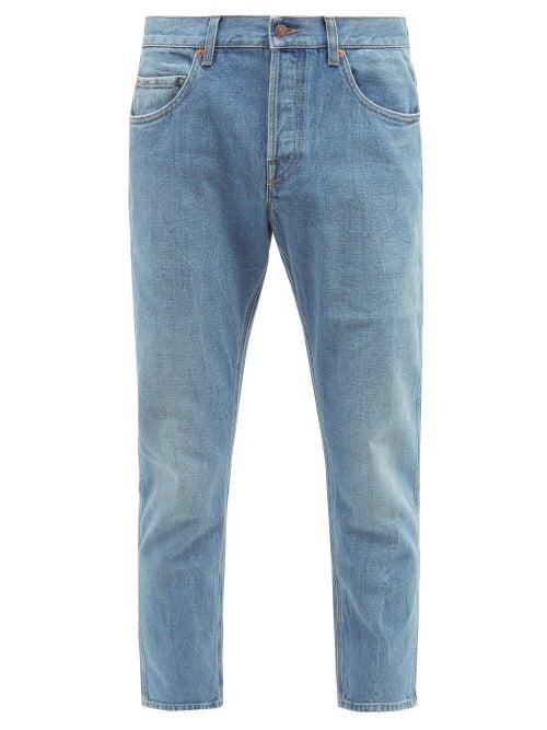 Mens Rtw Gucci - Straight-leg Cropped Jeans - Mens - Blue