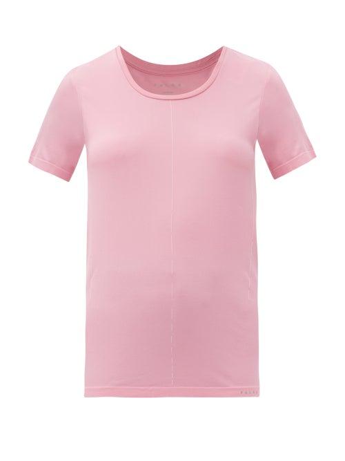 Matchesfashion.com Falke - Pack Of Two Scoop-neck Jersey Performance T-shirts - Womens - Light Pink