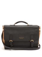Burberry Ethan Grained-leather Messenger Bag