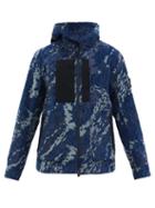 Matchesfashion.com Stone Island Shadow Project - Geometric-print Cotton-corduroy Hooded Jacket - Mens - Navy