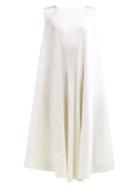 Matchesfashion.com Pleats Please Issey Miyake - Pleated Trapeze Cut Midi Dress - Womens - White