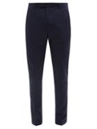 Matchesfashion.com Falke Ess - Straight-leg Cotton-blend Golf Trousers - Mens - Navy
