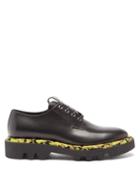 Matchesfashion.com Givenchy - Camouflage-trim Leather Derby Shoes - Mens - Black