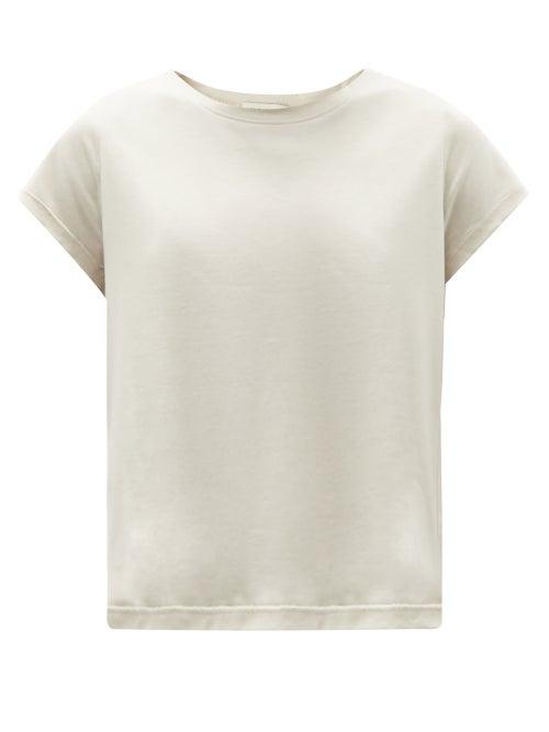 Matchesfashion.com Vaara - Mary Cropped Jersey T-shirt - Womens - Light Beige