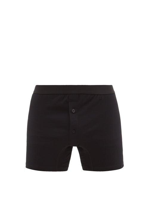 Matchesfashion.com Comme Des Garons Shirt - Low-rise Cotton Boxer Briefs - Mens - Black
