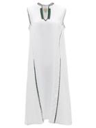 Matchesfashion.com Zeus + Dione - Tinos Embroidered Linen Dress - Womens - White