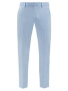 Mens Rtw Paul Smith - Slim-leg Wool-blend Hopsack Trousers - Mens - Light Blue