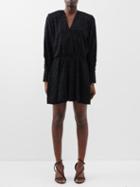 Isabel Marant Toile - Alexane Glittered-velvet Mini Dress - Womens - Black