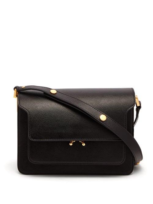 Matchesfashion.com Marni - Trunk Medium Saffiano Leather Bag - Womens - Black
