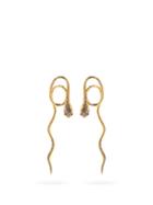 Matchesfashion.com Etro - Crystal-embellished Snake Metal Earrings - Womens - Crystal