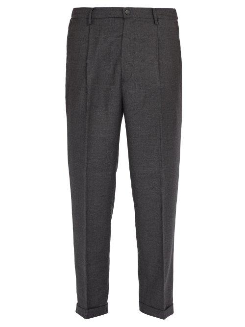 Matchesfashion.com Presidents - Angelico Wool Trousers - Mens - Grey