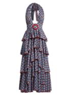 Gül Hürgel Floral-print Halterneck Tiered Cotton Dress