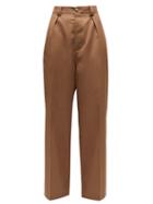 Matchesfashion.com Marni - High-rise Tailored Twill Trousers - Womens - Brown