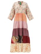 Matchesfashion.com Rianna + Nina - Vintage Silk-satin Dress - Womens - Multi
