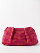 Sensi Studio - Maxi Woven-sisal Pouch - Womens - Pink Multi