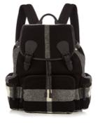 Burberry Checked Wool-blend Felt Backpack