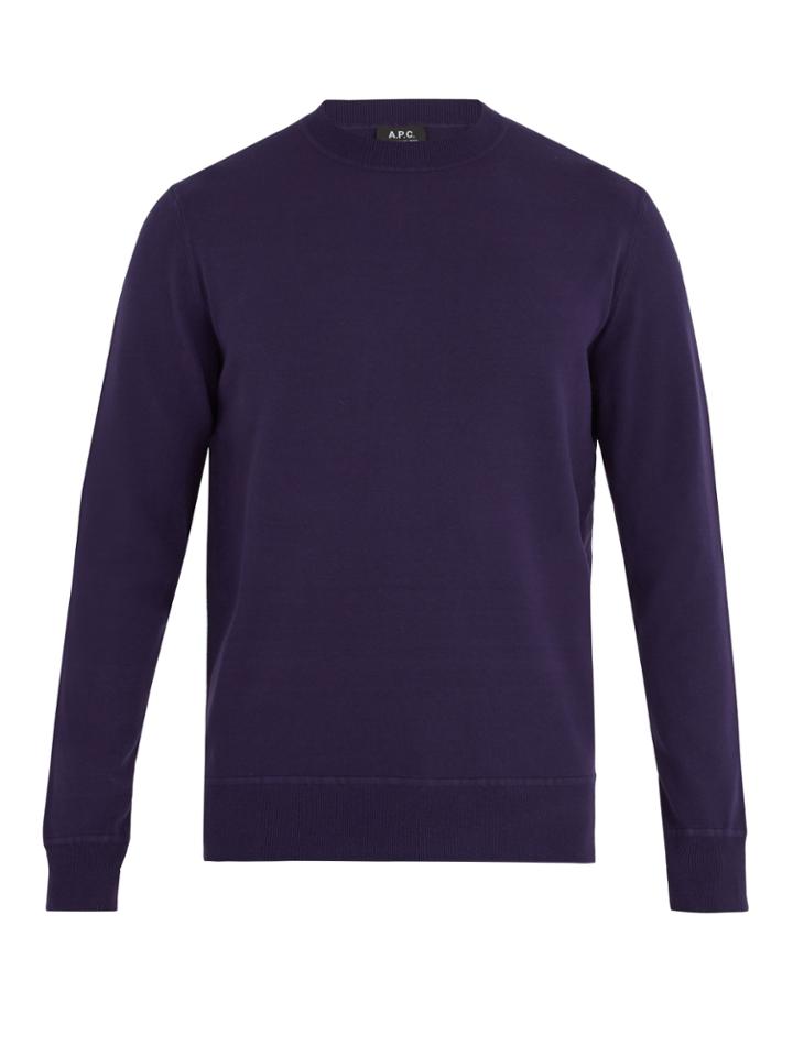 A.p.c. Ronnie Crew-neck Jersey Sweatshirt