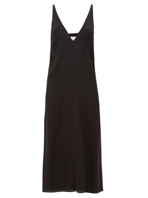Matchesfashion.com Raey - Bust Cup Silk Crepe De Chine Slip Dress - Womens - Black
