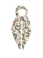 Matchesfashion.com Shrimps - Florence Heart-print Silk Scarf - Womens - White Multi