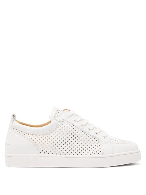 Matchesfashion.com Christian Louboutin - Ac Rantulow Perforated Leather Trainers - Mens - White