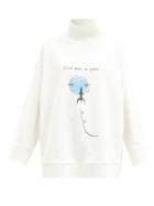 Matchesfashion.com Vika Gazinskaya - High-neck Printed Cotton-jersey Sweatshirt - Womens - Ivory
