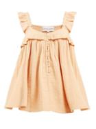 Matchesfashion.com Apiece Apart - Emile Ruffled Cotton Top - Womens - Light Pink