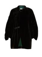 Toga Contrast-trim Velvet Jacket