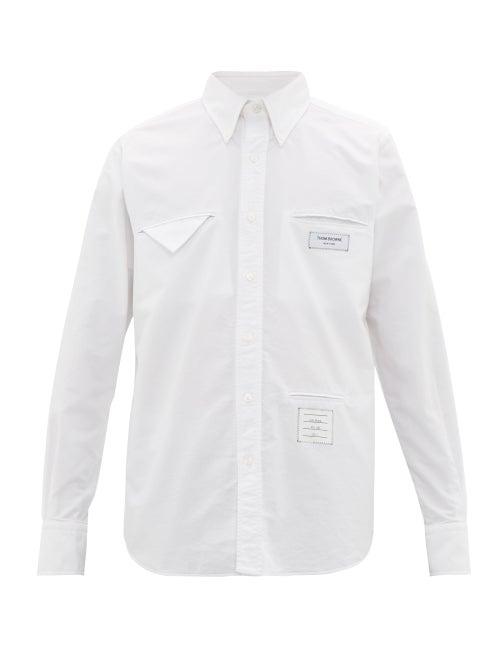 Matchesfashion.com Thom Browne - Inside Out Cotton Oxford Shirt - Mens - White