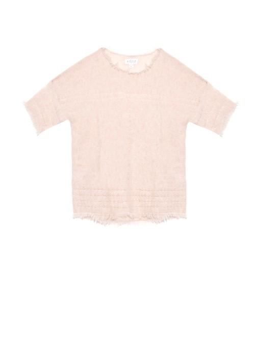 Velvet By Graham & Spencer Clara Short-sleeved Cashmere-knit Sweater