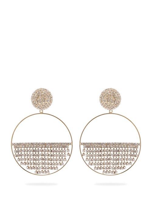 Matchesfashion.com Rosantica By Michela Panero - Strobo Hoop And Crystal Clip On Earrings - Womens - Crystal