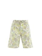 Matchesfashion.com Raey - Board Fold Camouflage-print Denim Shorts - Womens - Green Print