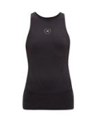 Matchesfashion.com Adidas By Stella Mccartney - Truepurpose Perforated Racerback Tank Top - Womens - Black