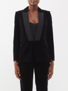 Cefinn - Jules Satin-lapel Velvet Tuxedo Jacket - Womens - Black