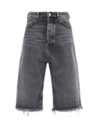 Matchesfashion.com Balenciaga - Frayed Cropped Jeans - Womens - Black