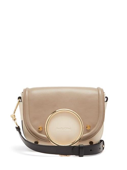 Matchesfashion.com See By Chlo - Mara Bi-colour Leather Small Cross-body Bag - Womens - Grey Multi