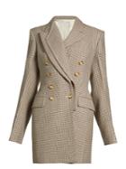 Stella Mccartney Cass Double-breasted Hound's-tooth Checked Dress