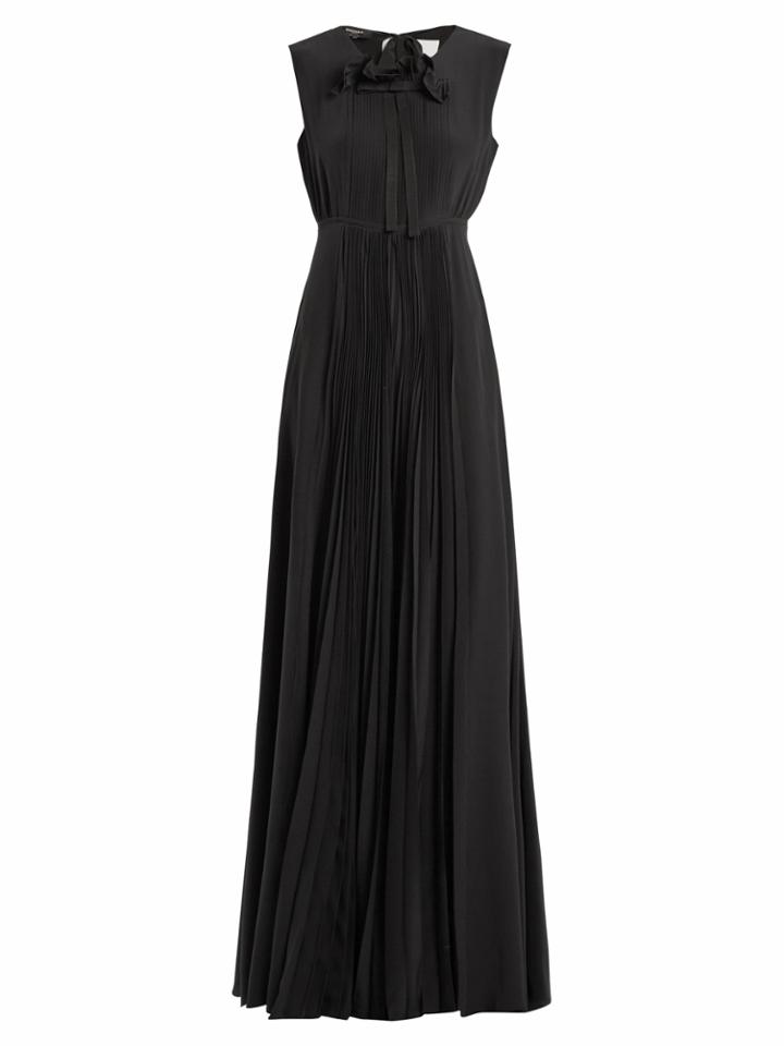 Rochas Pleated-silk Gown