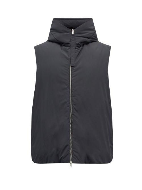 Jil Sander - Hooded Down Gilet - Mens - Black