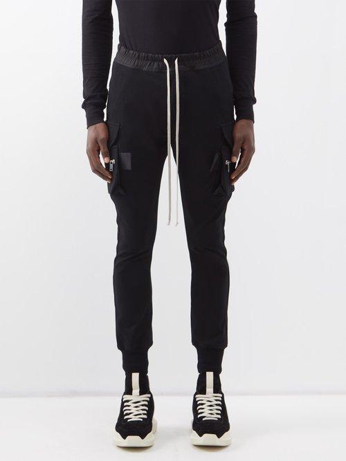 Rick Owens - Mastodon Cotton-jersey Cargo Trousers - Mens - Black