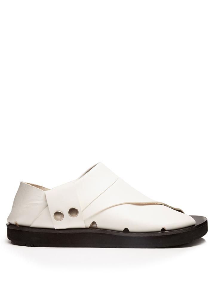 Joseph Collapsible-heel Leather Flat Sandals