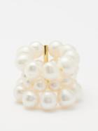 Completedworks - Freshwater Pearl & 14kt Gold-plated Layered Ring - Womens - Pearl