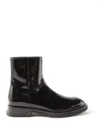 Alexander Mcqueen - Patent-leather Boots - Mens - Black